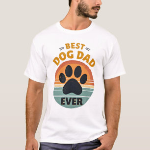 Camiseta Mejor Papá Perro de Todos los Tiempos Vintage Retr