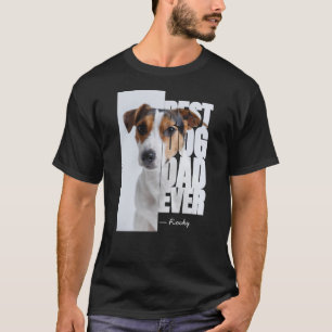 Camiseta Mejor Papá Perro del Mundo Foto y Nombre Personali