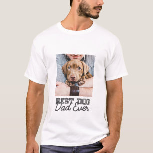 Camiseta Mejor Papá Perro del Mundo Moderno Foto de Mascota