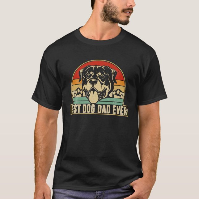 Camiseta Mejor Papá Perro Ever Rottweiler Daddy Dog Lover (Anverso)