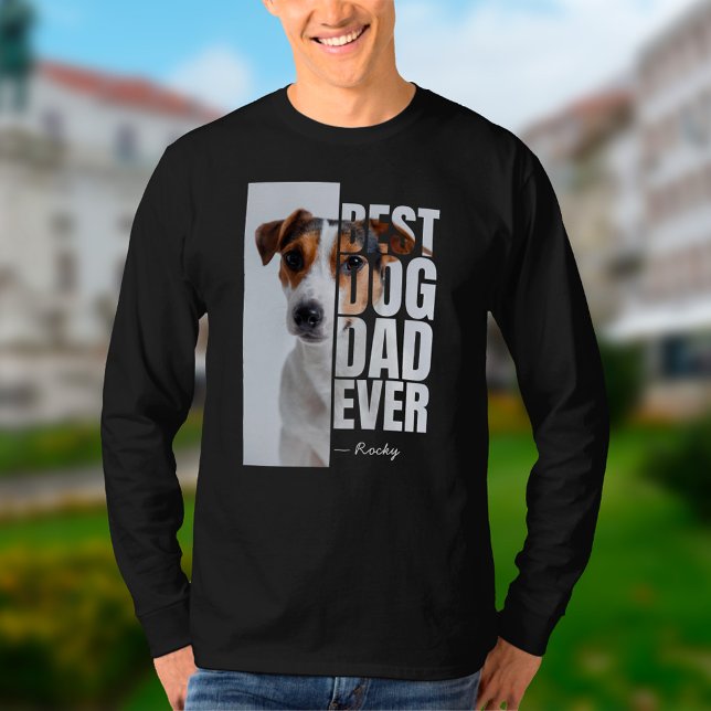 Camiseta Mejor Papá Perro, Foto Original Personalizada (Best Dog Dad Ever t-shirt)