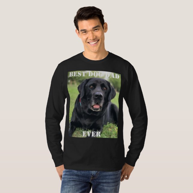 Camiseta Mejor Papá Perro Foto Perro Regalos Divertidos Mas (Anverso completo)