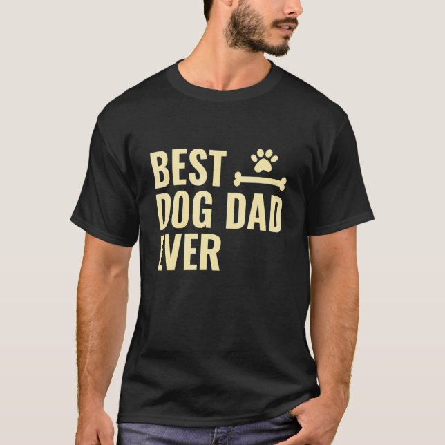 Camiseta Mejor Papá Perro Hueso De Animales De Cachorro Que (Anverso)