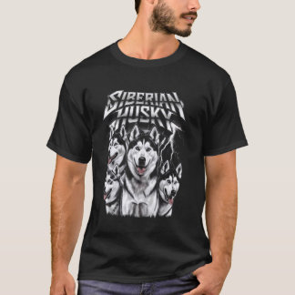 Camiseta Mejor papá perro Husky Siberiano Heavy Metal Mamá