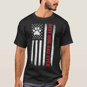 Camiseta Mejor Papá Perro Jamás Bandera Estadounidense Amor