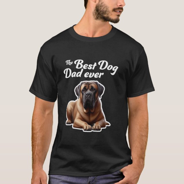 Camiseta Mejor Papá Perro - Mastiff (Anverso)