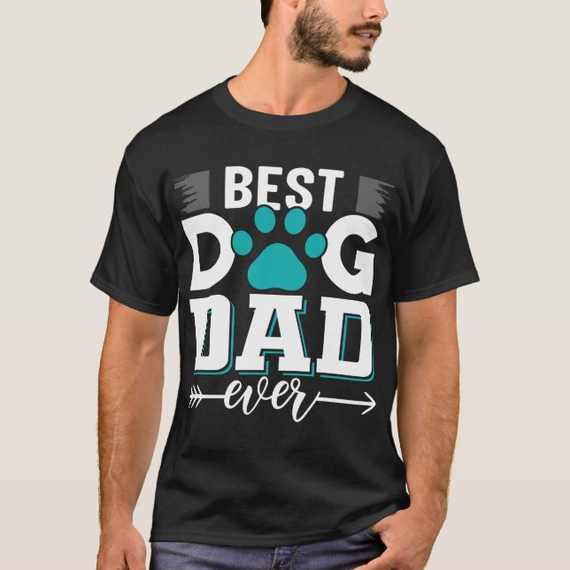 Camiseta *Mejor Papá Perro Nunca Arte Digital (Anverso)
