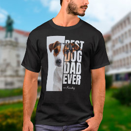 Camiseta Mejor Papá Perro Nunca Foto Y Nombre Personalizado