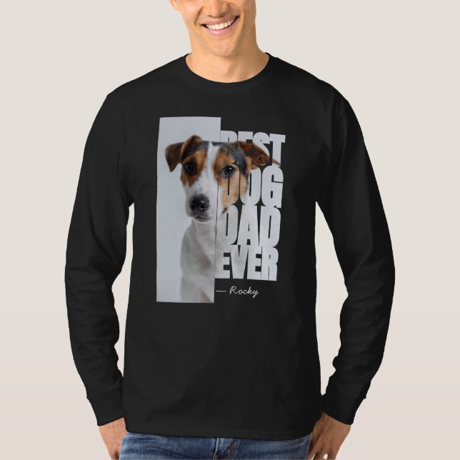 Camiseta Mejor Papá Perro Original Foto Personalizada (Anverso)