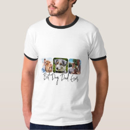 Camiseta Mejor Papá Perro - Personalizado de 3 Collages de 