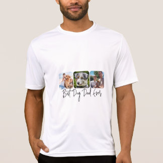 Camiseta Mejor Papá Perro - Personalizado de 3 Collages de
