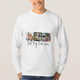 Camiseta Mejor Papá Perro - Personalizado de 3 Collages de 