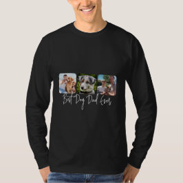Camiseta Mejor Papá Perro - Personalizado de 3 Collages de 