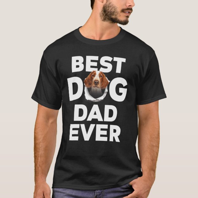 Camiseta Mejor Papá Perro Que Nunca Welsh Springer Spaniel (Anverso)