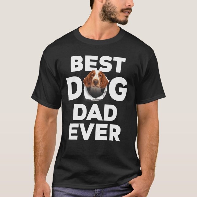 Camiseta Mejor Papá Perro Que Nunca Welsh Springer Spaniel (Anverso)