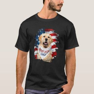 Camiseta Mejor Papá Perro Retriever Dorado Lindo Bandera De
