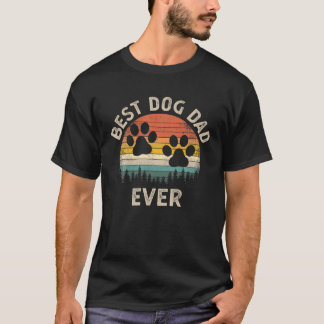 Camiseta Mejor Papá Perro Retro Vintage Perro del Día del P