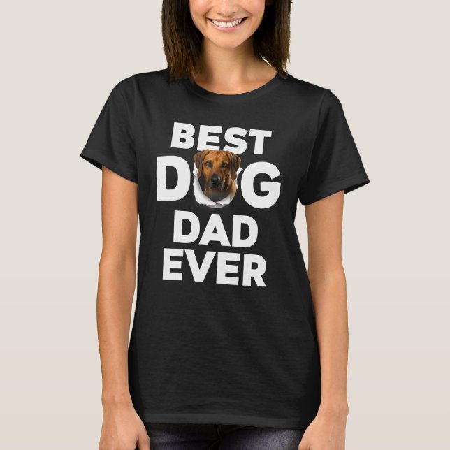 Camiseta Mejor Papá Perro Rhodesian Ridgeback (Anverso)