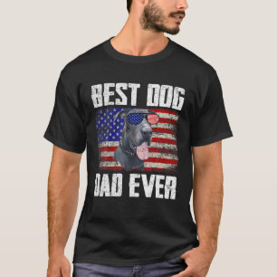 Camiseta Mejor Papá Perro Siempre Gran Bandera Americana Da