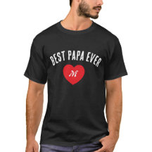 Mejor papá personalizado monograma inicial 