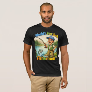 Camiseta Mejor Papá Pescador junto al Lago Divertida Idea d