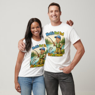 Camiseta Mejor Papá Pescador junto al Lago Divertida Idea d