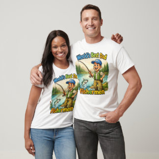 Camiseta Mejor Papá Pescador junto al Lago Divertida Idea d