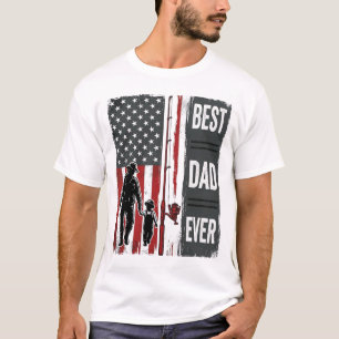 Camiseta Mejor Papá Pescando Bandera Diseño Vector Vintage_