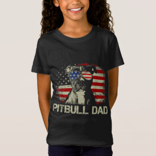 Camiseta Mejor Papá Pitbull Que Nunca Bandera Estadounidens