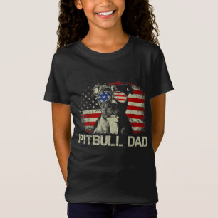 Camiseta Mejor Papá Pitbull Que Nunca Bandera Estadounidens