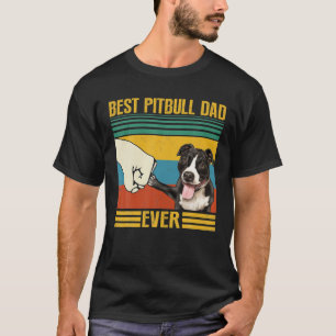 Camiseta Mejor Papá Pitbull Vintage de Todos los Tiempos Ge