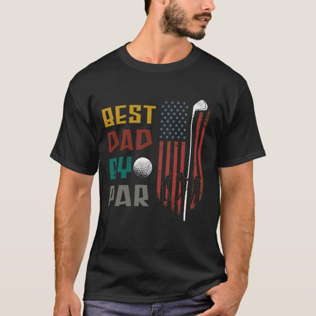 Camiseta mejor papá por bar regalo divertido para golfista (Anverso)
