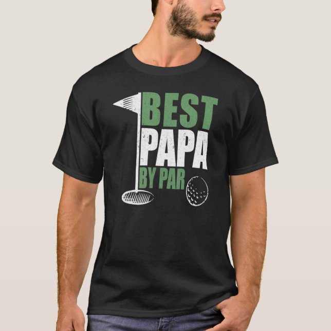 Camiseta Mejor Papa por el abuelo de golf del Día del Padre (Anverso)