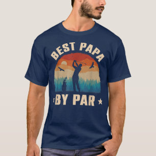 Camiseta Mejor Papa Por Los Hombres Lejos Golf Sunset Retro
