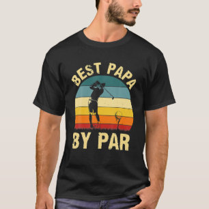 Camiseta Mejor Papá Por Par Día del Padre Vintage Golf Amor