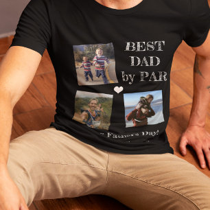 Camiseta Mejor Papá por Par Feliz Día del Padre 3 fotocolag
