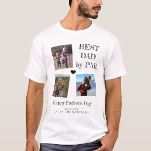 Camiseta Mejor Papá por Par Feliz Día del Padre 3 fotocolag