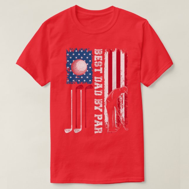 Camiseta Mejor Papá Por Par Golf Papá Americano Día del Pad (Diseño del anverso)