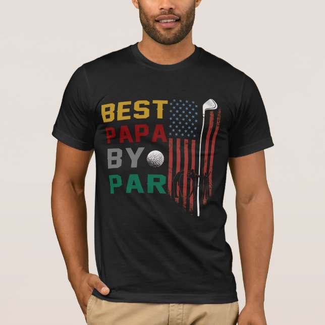 Camiseta mejor papá por par golf T-Shirt (Anverso)