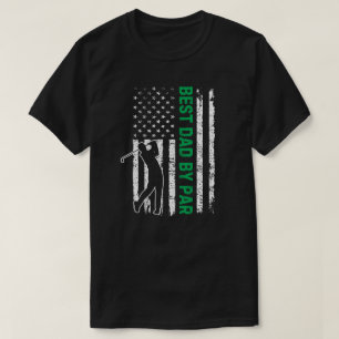 Camiseta Mejor Papá por Par Regalo de Golf con Bandera Amer