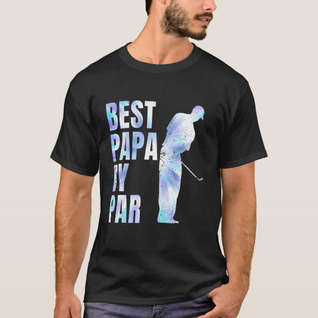 Camiseta Mejor Papa por Par Tie Dye Padre's Day Golf Grandp (Anverso)