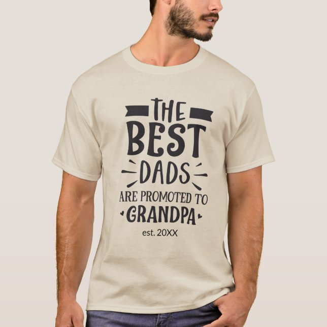 Camiseta Mejor papá promocionado a Personalizado de abuelo (Anverso)