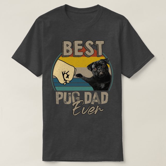 Camiseta Mejor Papá Pug  (Diseño del anverso)