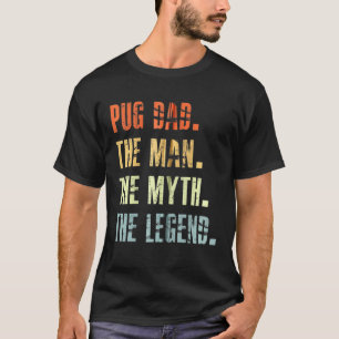 Camiseta Mejor papá pug con perro animal hombre lindo mito