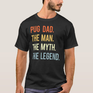 Camiseta Mejor papá pug  Perro Animal  Hombre lindo Mito Le