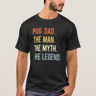 Camiseta Mejor papá pug  Perro Animal  Hombre lindo Mito Le