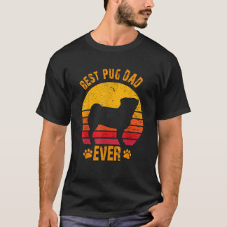 Camiseta Mejor Papá Pug Siempre Funny Regalo Padre