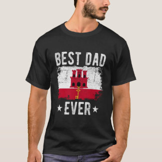 Camiseta Mejor papá que padre gibraltareño con la bandera d