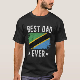Camiseta Mejor papá que padre tanzano de la bandera de Tanz