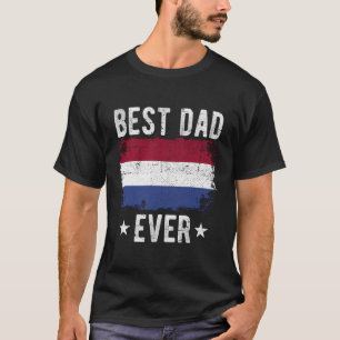 Camiseta Mejor papá que papá holandés con bandera holandesa